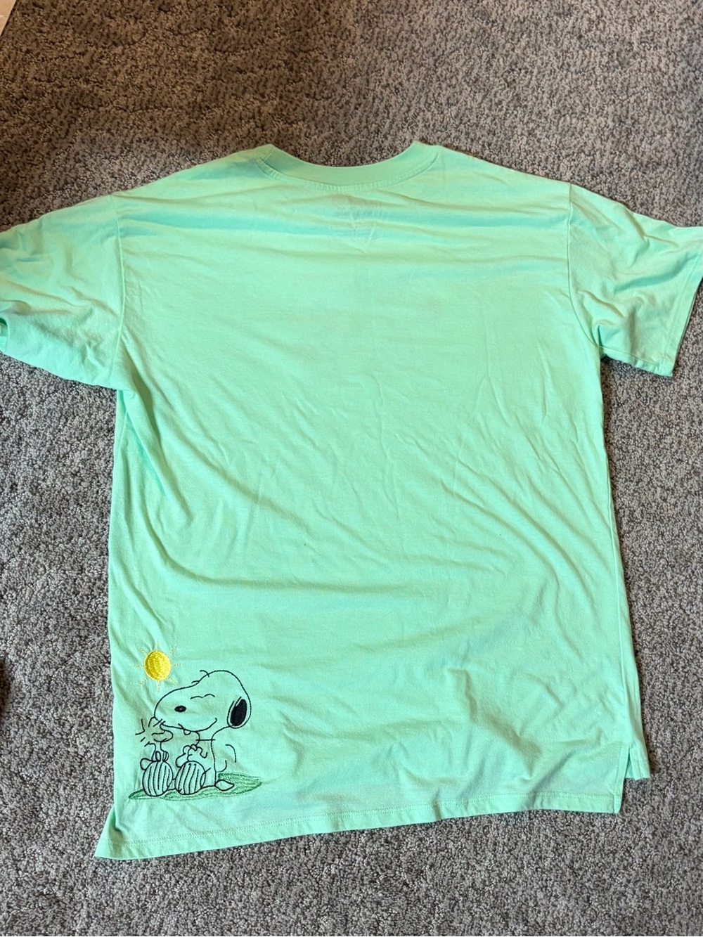 Peanuts Mint Green Snoopy & Woodstock Short Sleeve Tee - Picture 2 of 5
